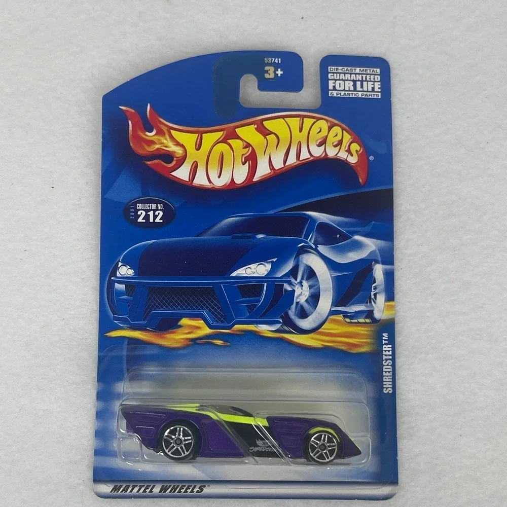Hot Wheels Shredster Purple Neon Green 2001 Collector No 212 Mattel 53741